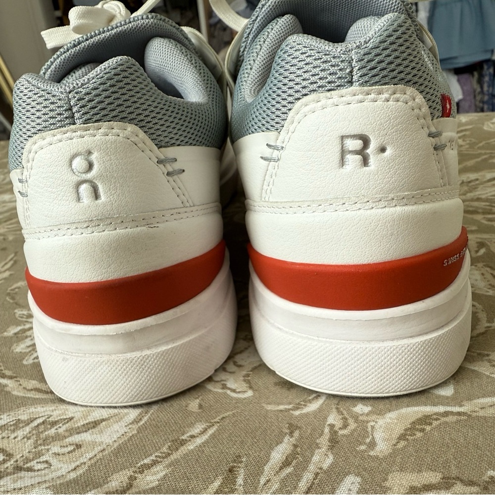 On Running White and Gray Athletic Shoes - Picture 4 of 5